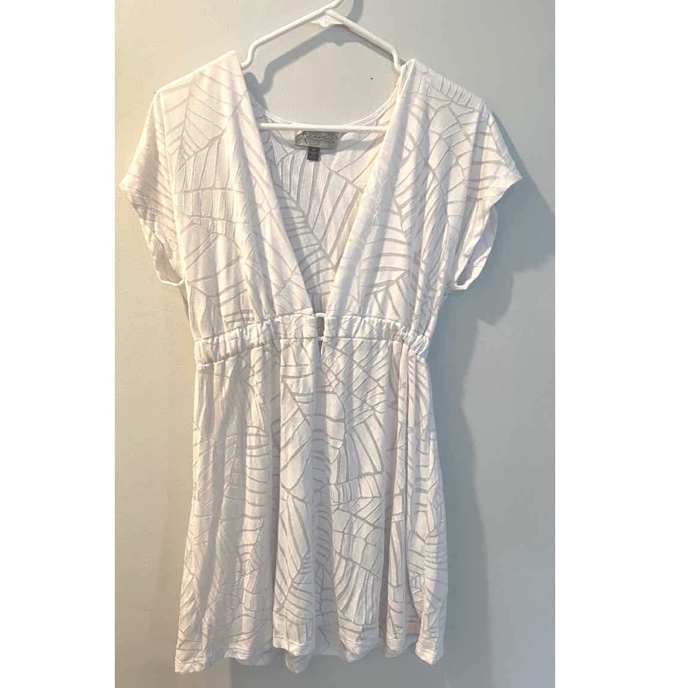 Medium white J. Valdi swimsuit coverup